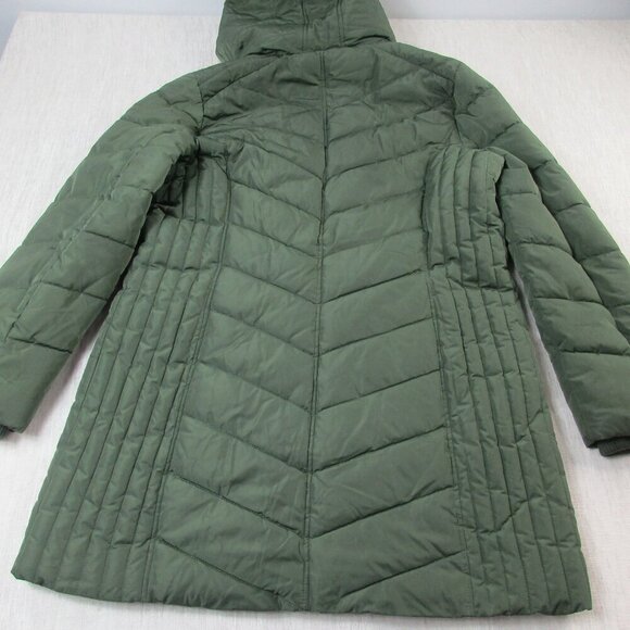 Tommy Hilfiger Puffer Jacket Womens‎ XL Green Zipper Pockets Lined Hooded Zip Up - Picture 2 of 12